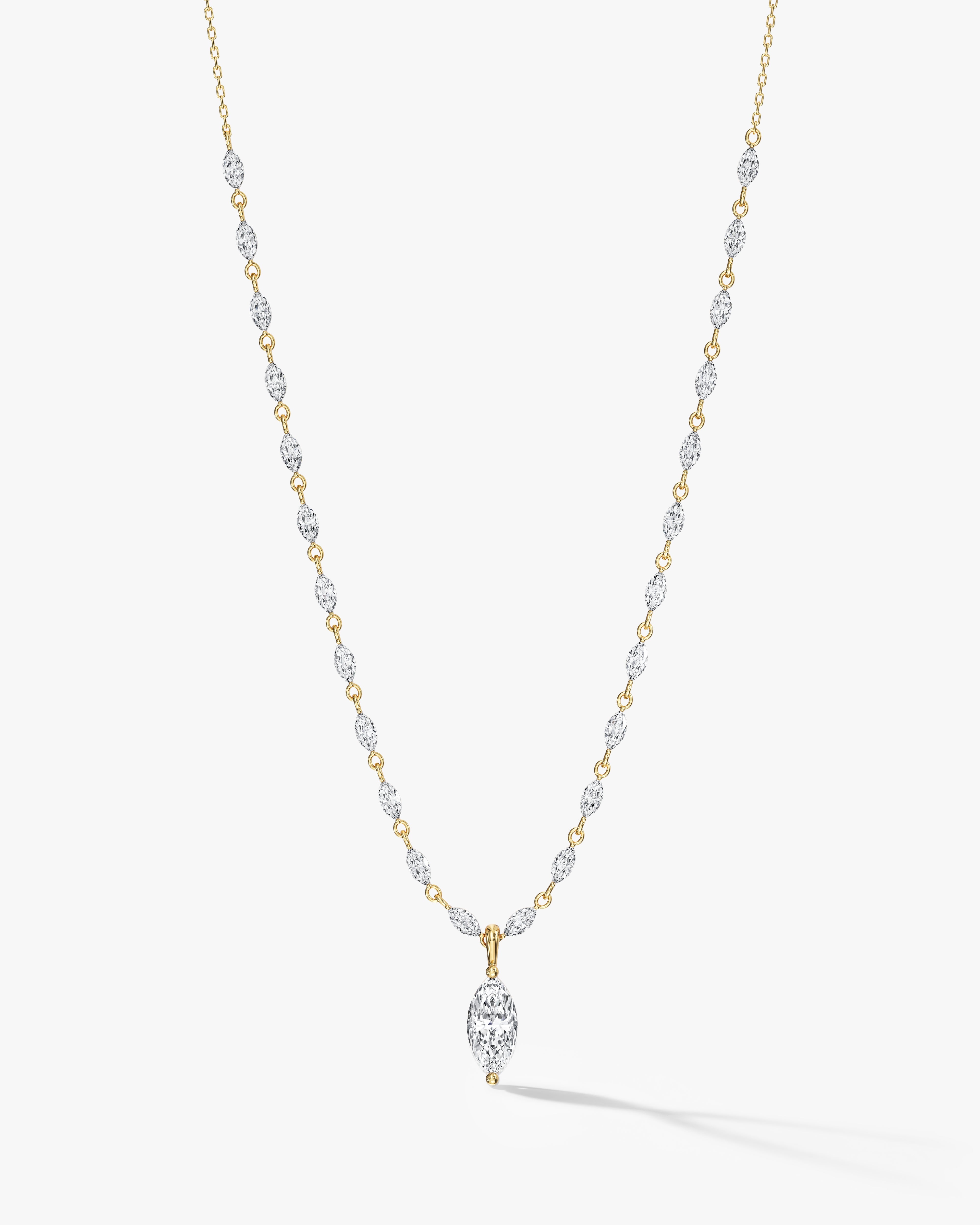 Marquise Trail Drop Necklace