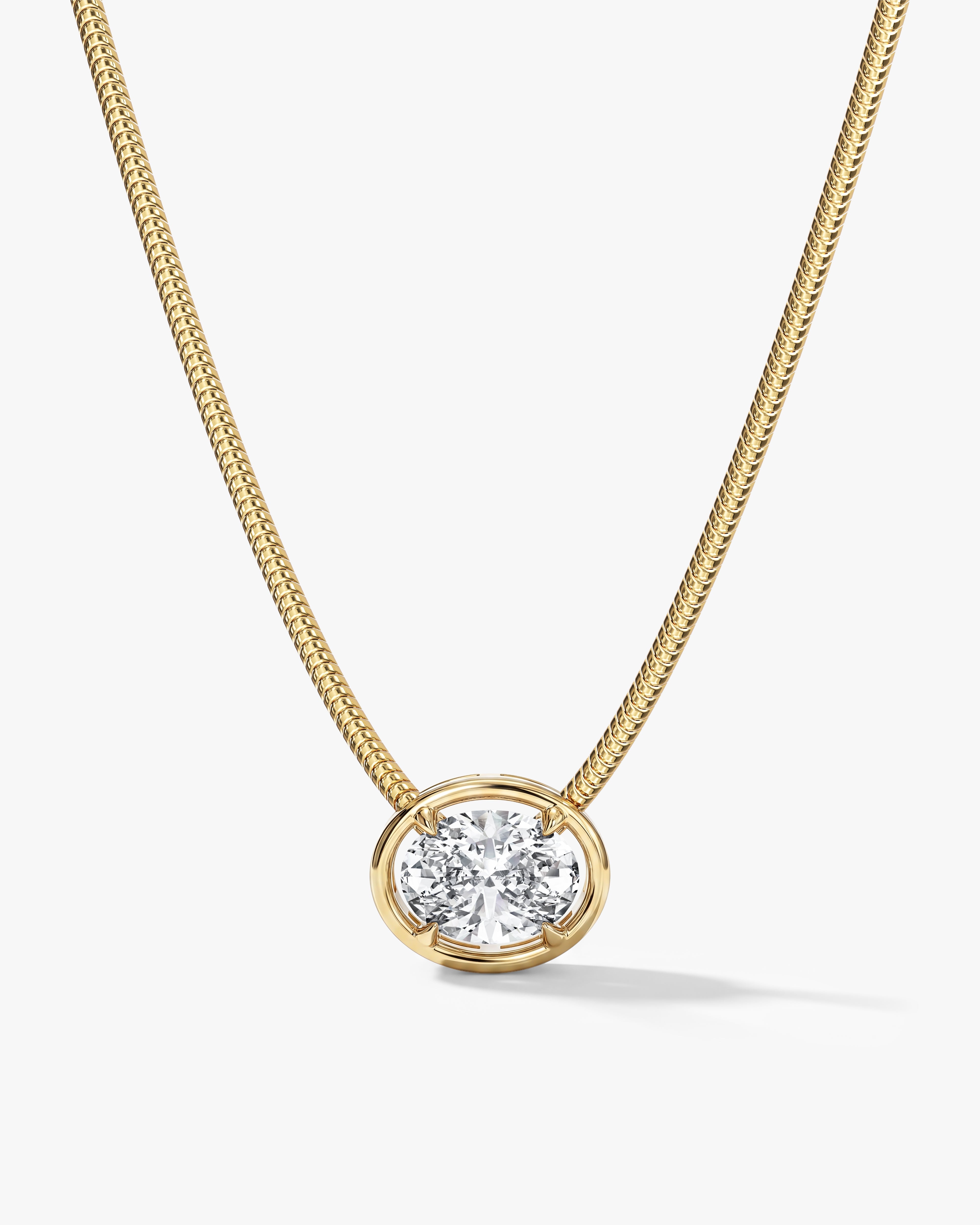 Serpent Chain Solitaire Necklace