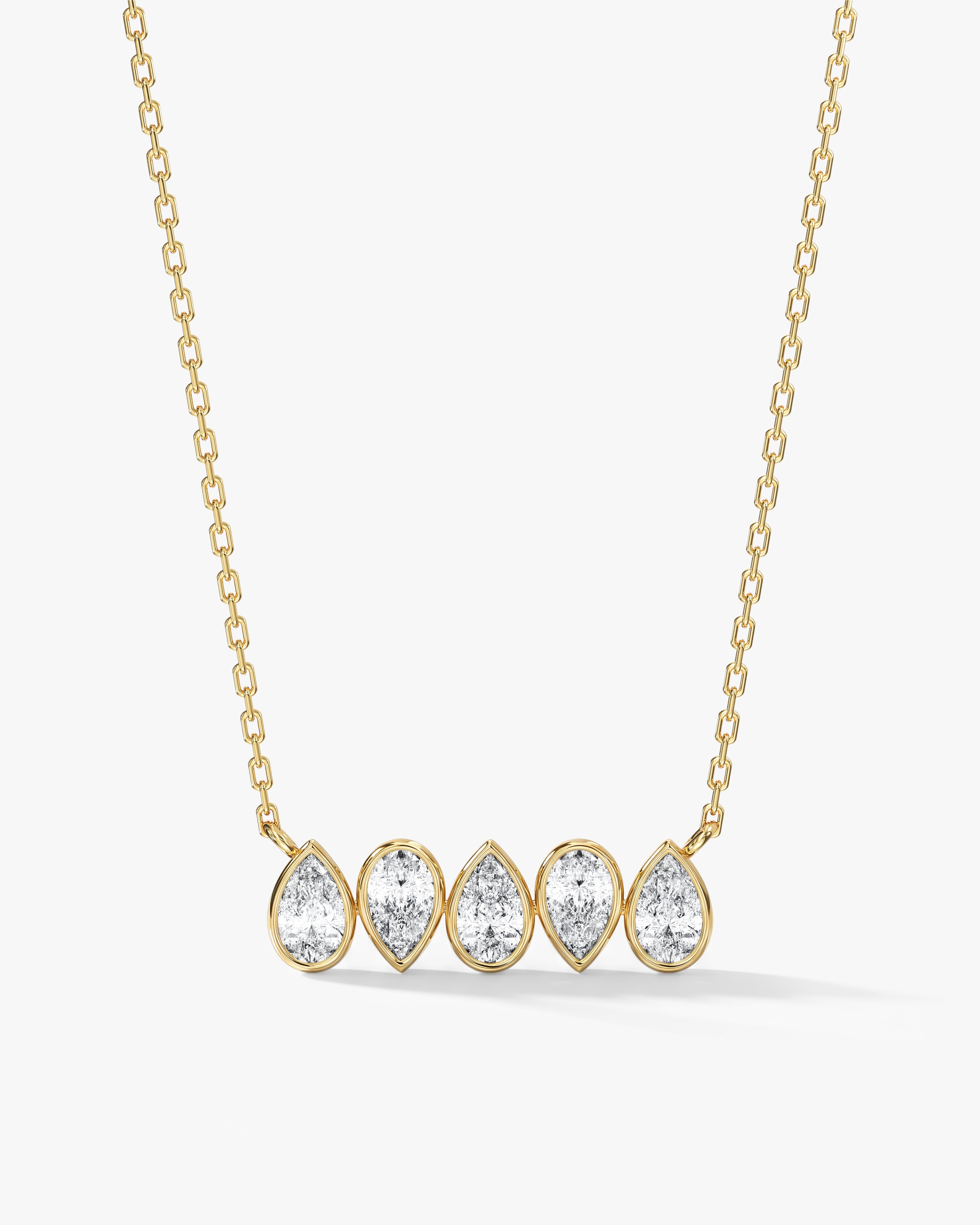 Teardrop Row Necklace