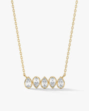 Teardrop Row Necklace