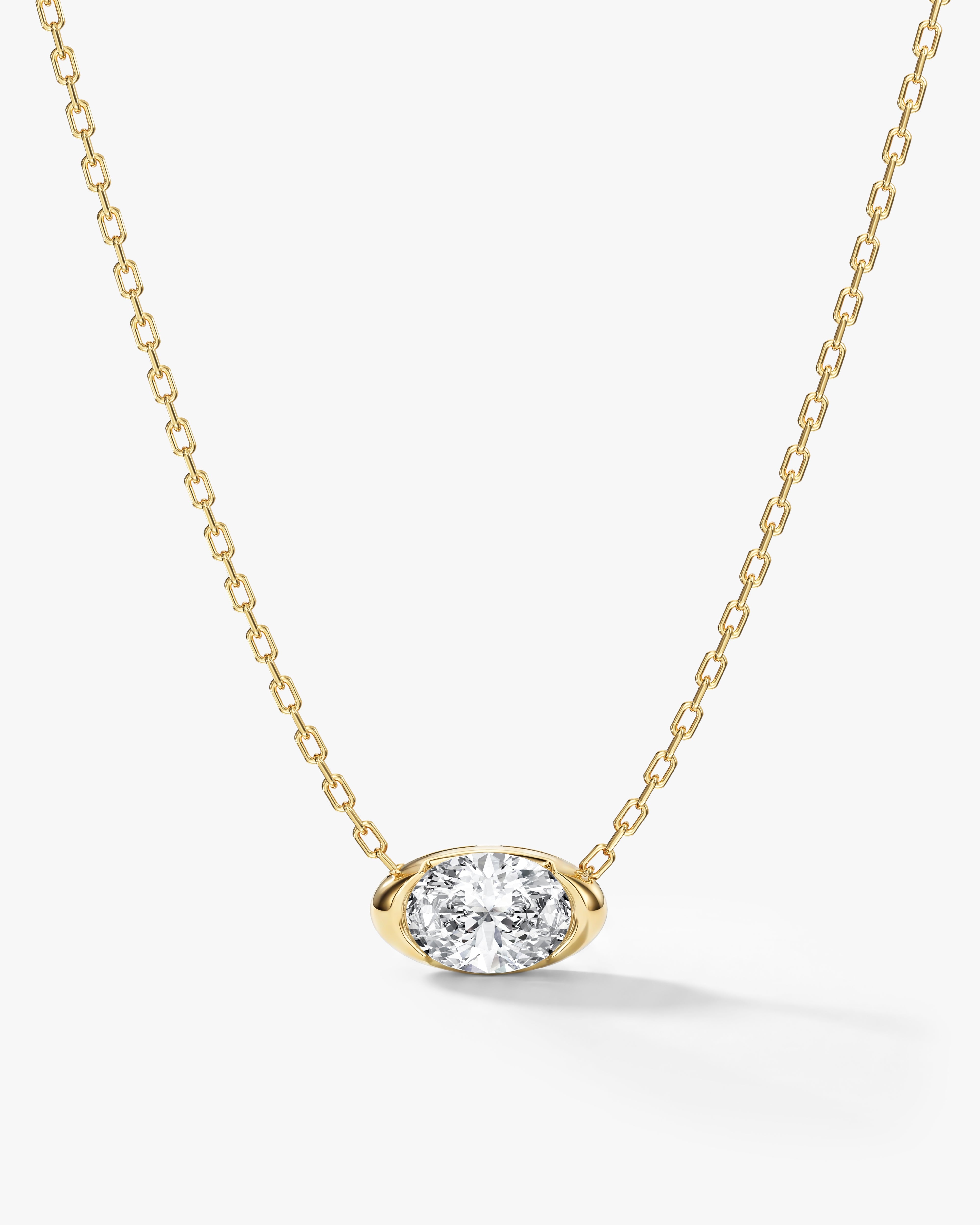 Sideways Oval Necklace