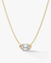 Sideways Oval Necklace