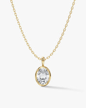 Oval Solitaire Necklace