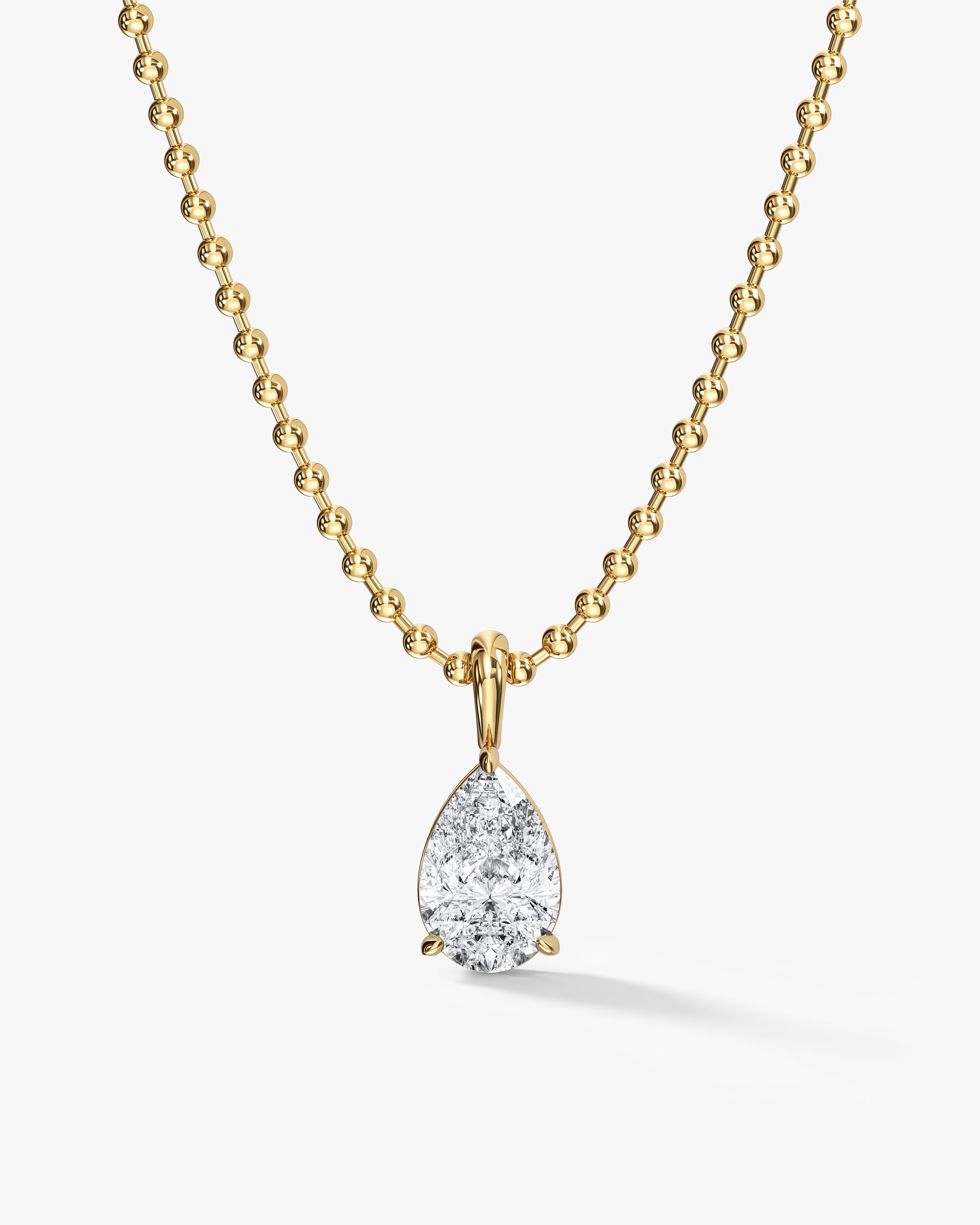 Teardrop Ball Chain Necklace