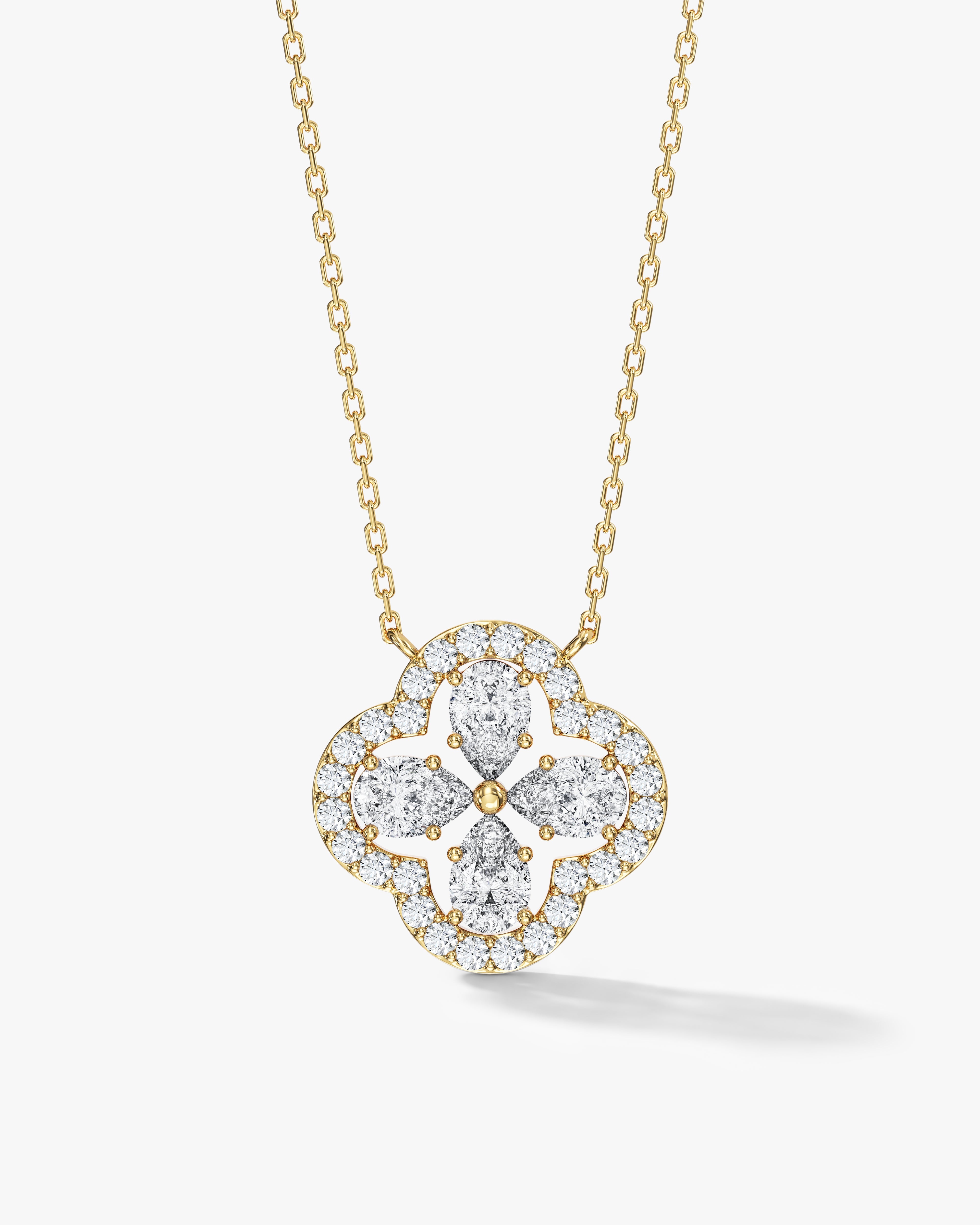 Lucky Halo Clover Necklace