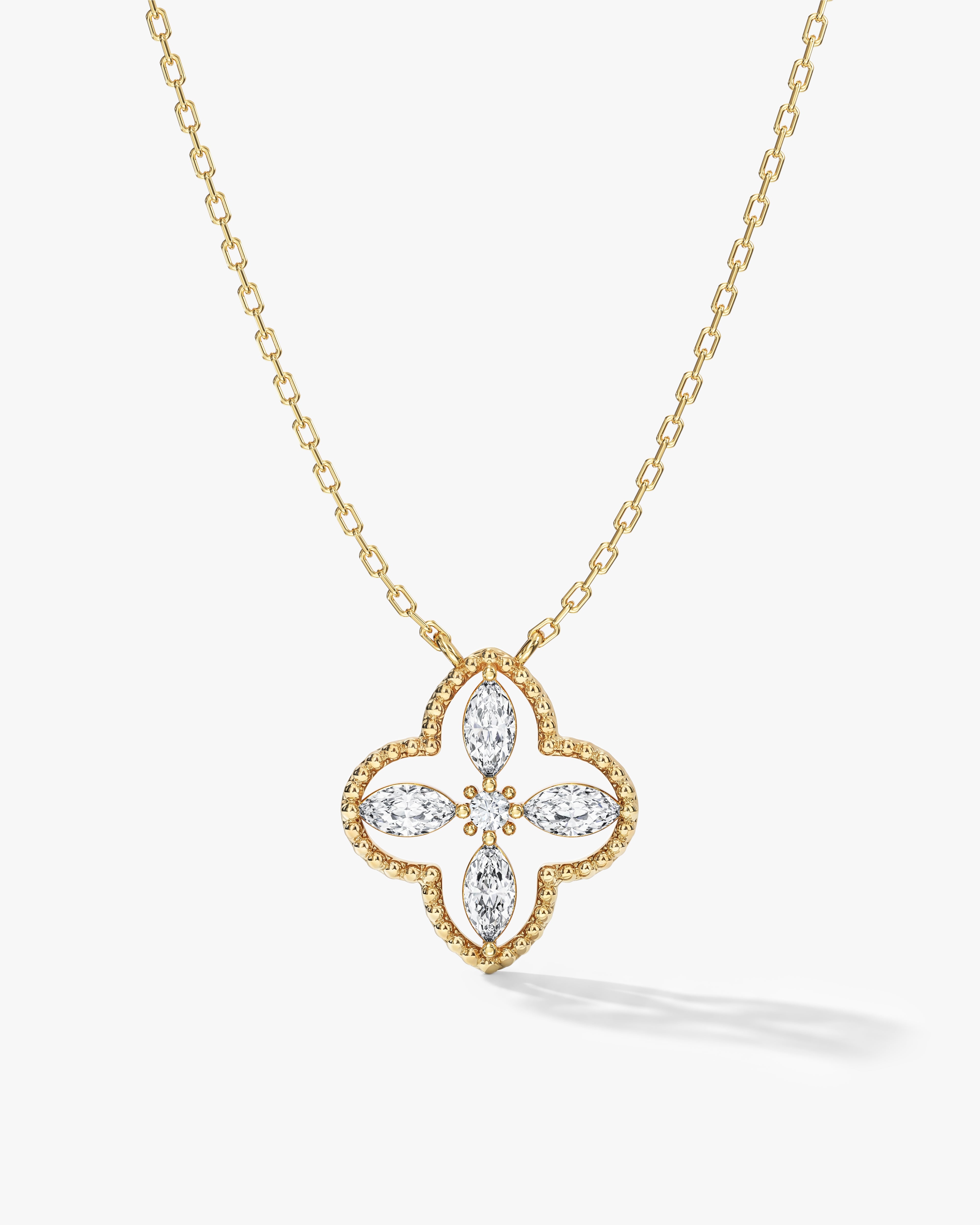 Milgrain Clover Necklace