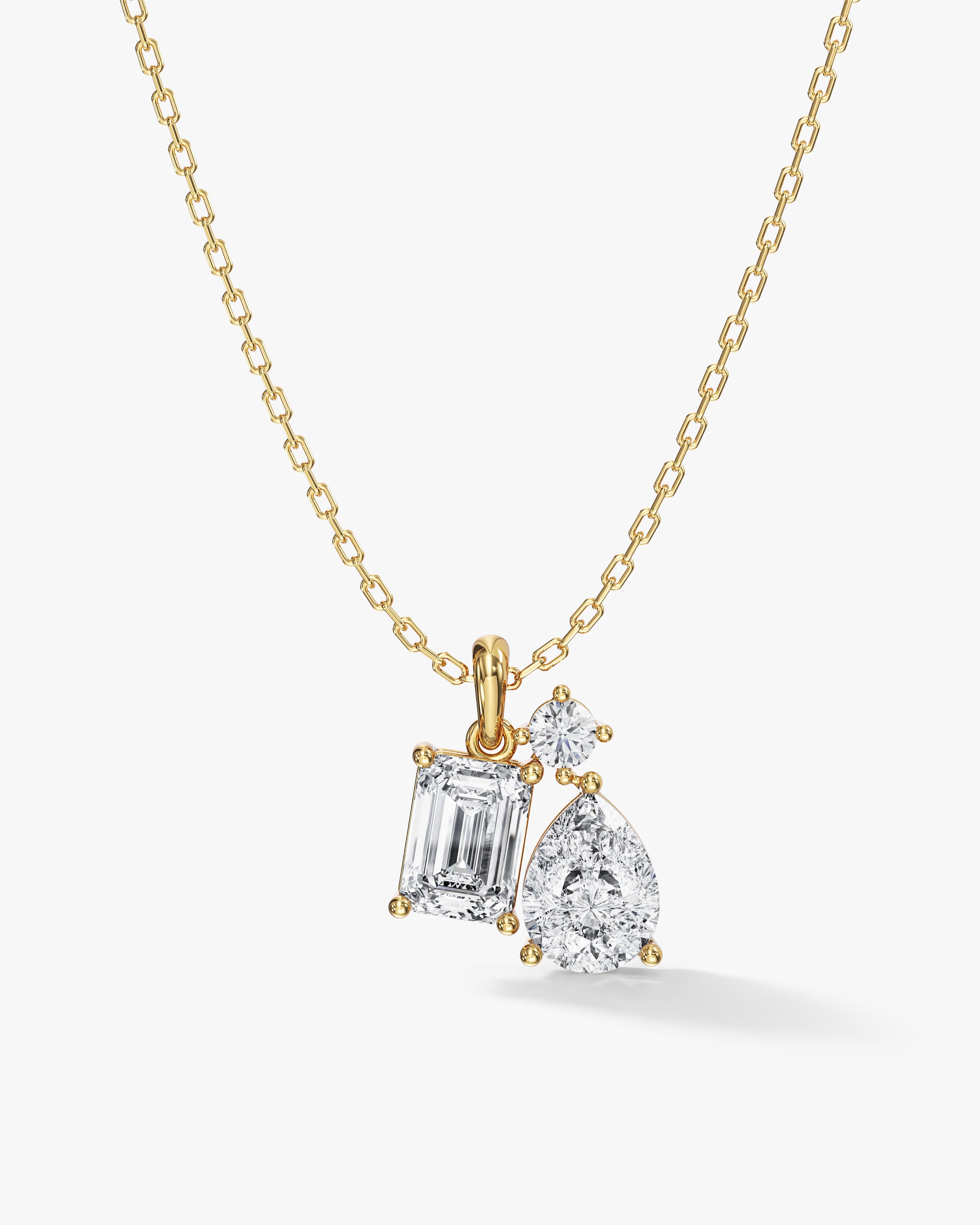 Triple Sparkle Cluster Necklace