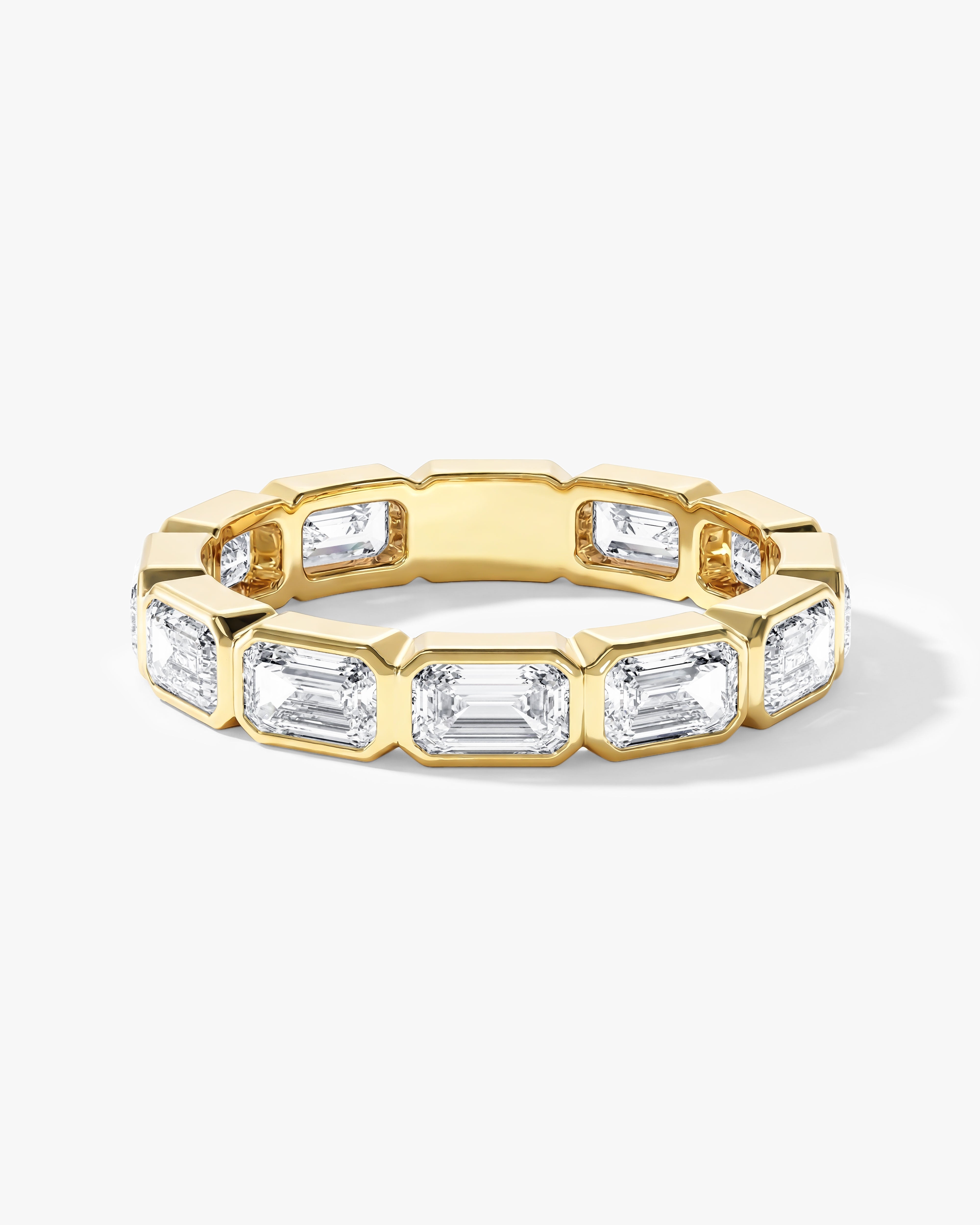 East-West Bezel Emerald Eternity Band (3.50 CT TW)