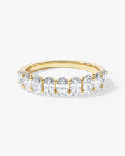U-Prong Oval Half Eternity Band (2.50 CT TW)