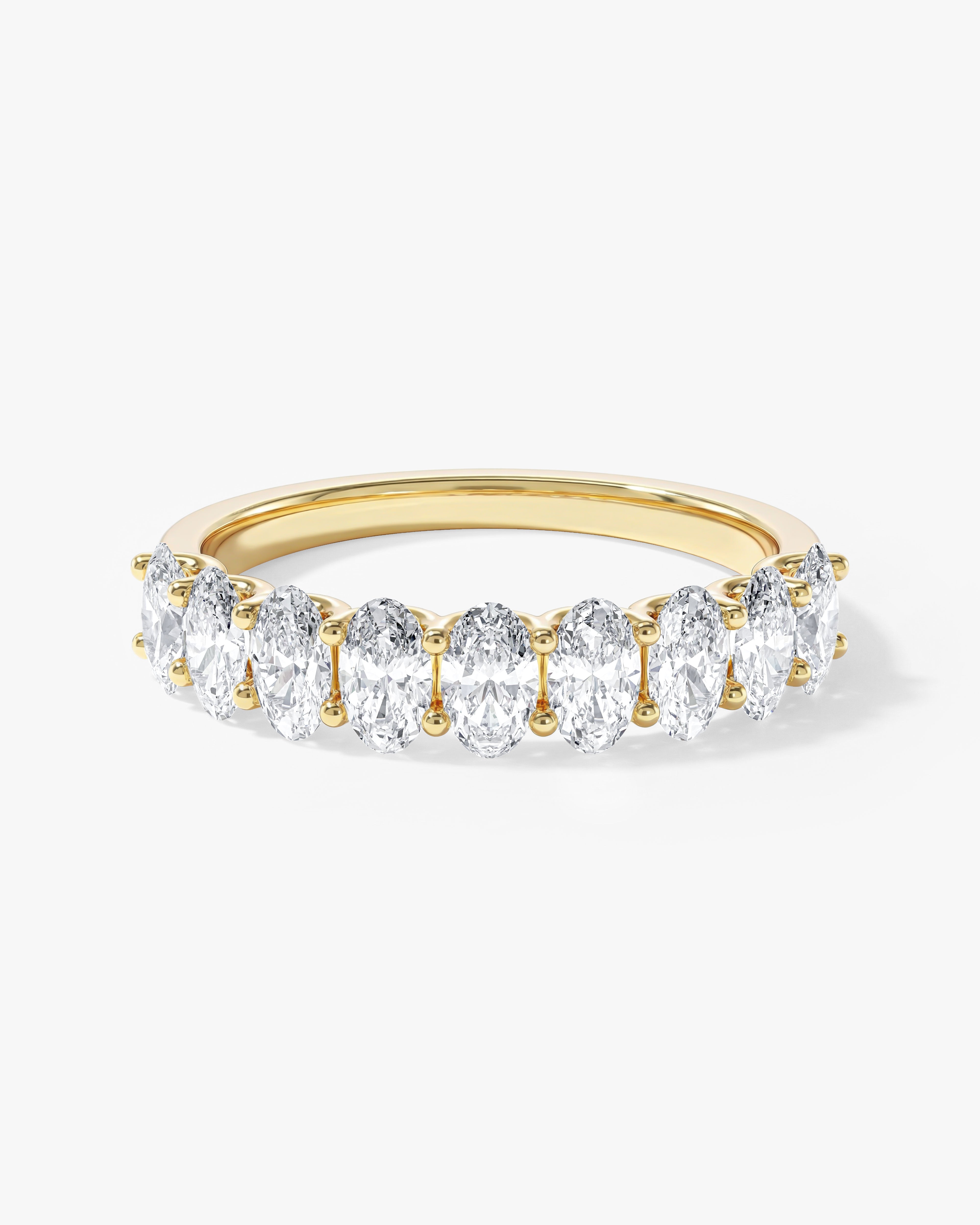 U-Prong Oval Half Eternity Band (2.50 CT TW)