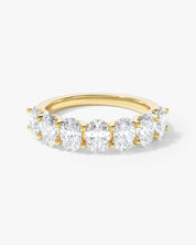 U-Prong Oval Half Eternity Band (4.00 CT TW)