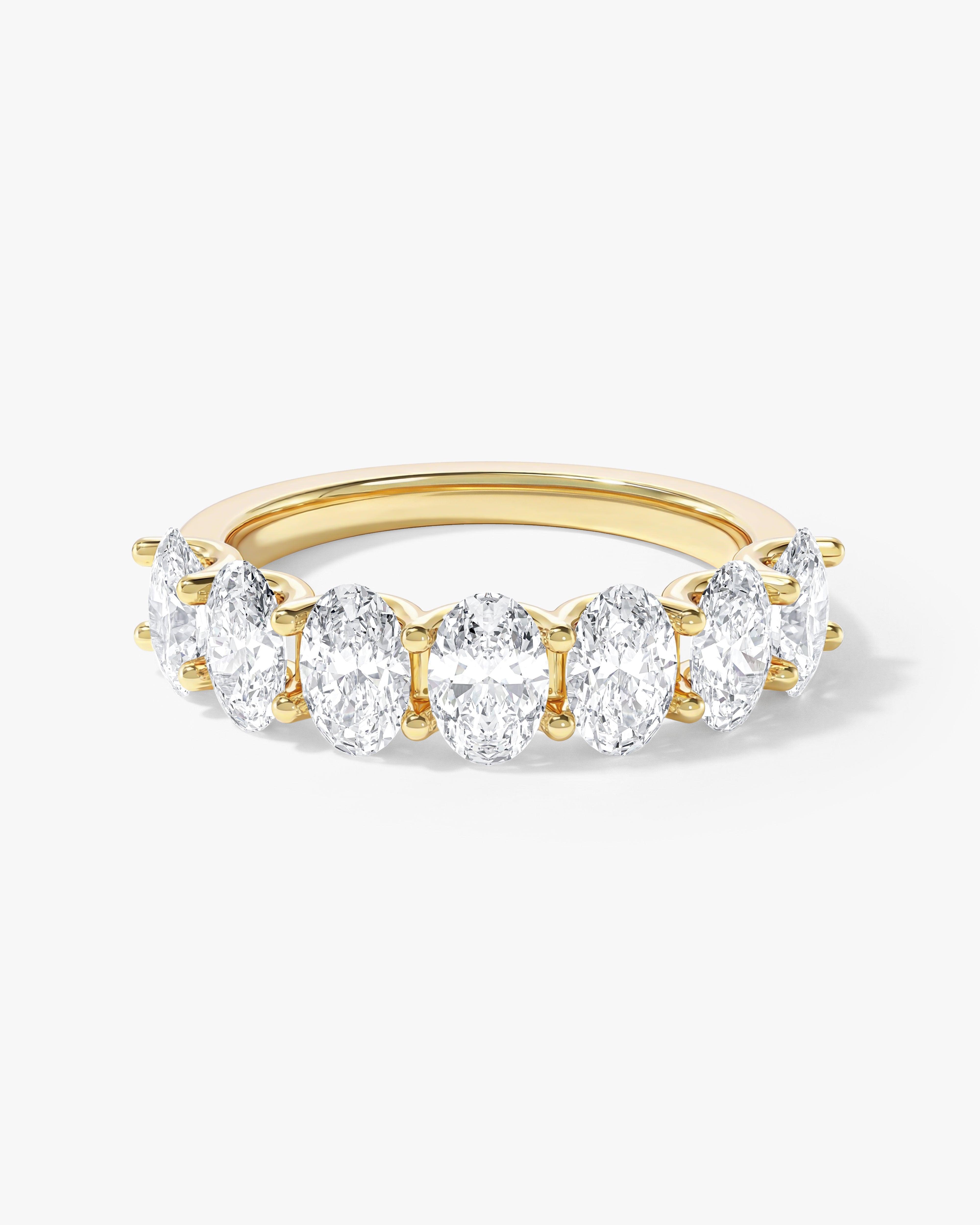 U-Prong Oval Half Eternity Band (4.00 CT TW)