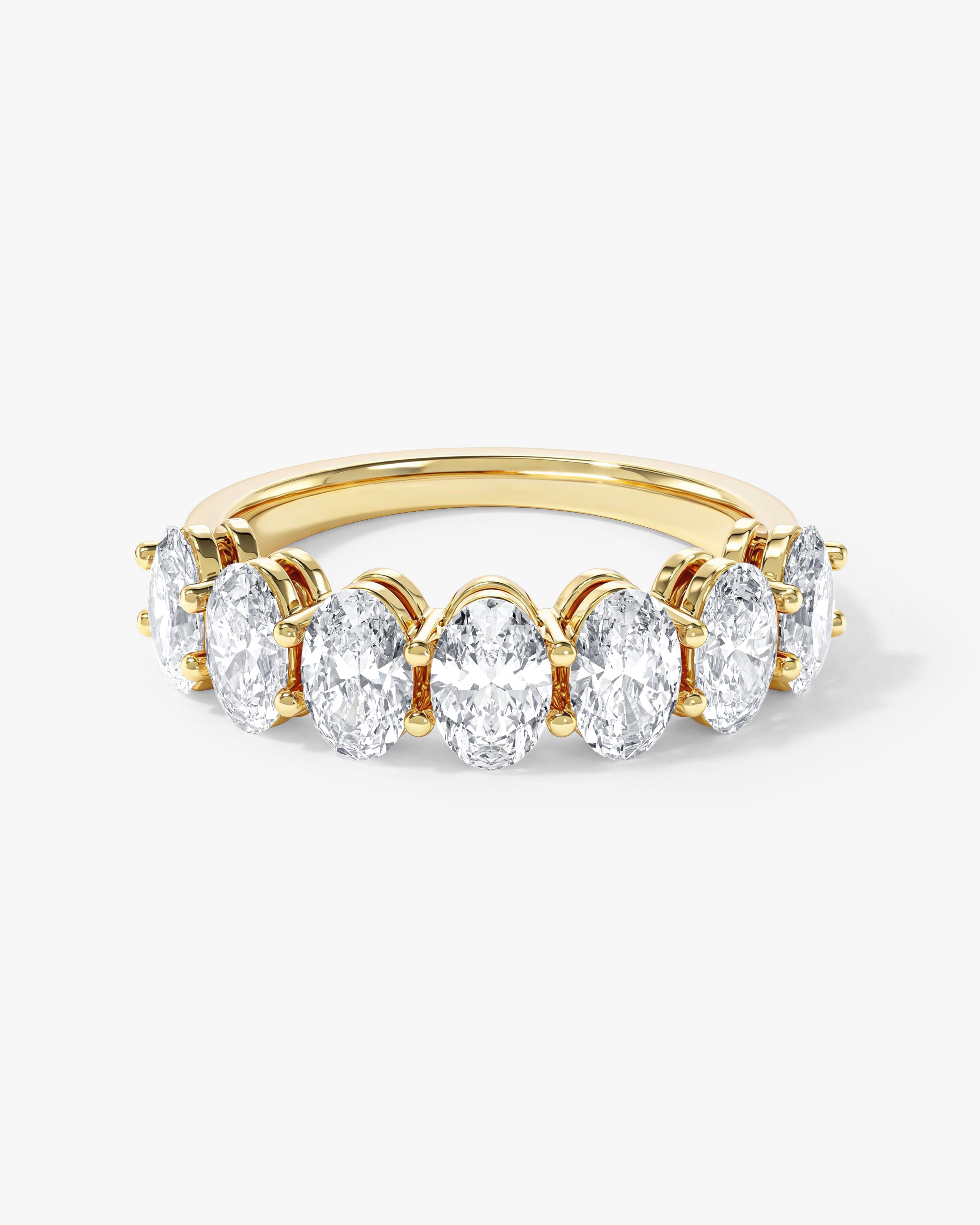 Shared Prong Oval Half Eternity Band (4.00 CT TW)