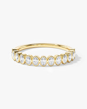 Bezel Oval Half Eternity Band (0.75 CT TW)