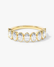 Bezel Oval Half Eternity Band (2.00 CT TW)