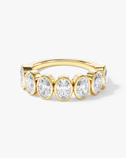 Bezel Oval Half Eternity Band (3.50 CT TW)