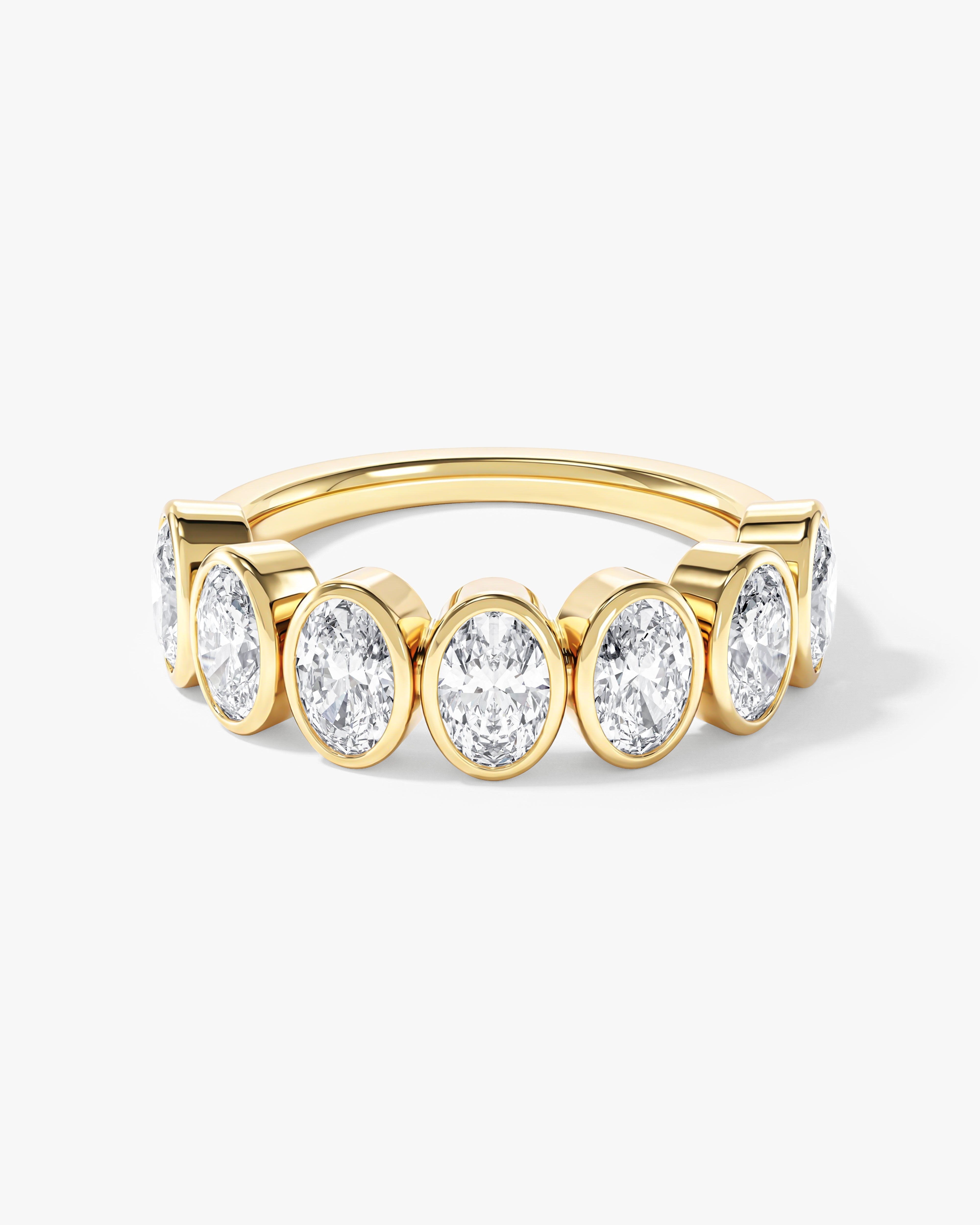 Bezel Oval Half Eternity Band (3.50 CT TW)