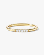 Minimalist Five-Stone Wedding Band