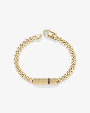 Cuban Chain Bracelet with Black Diamonds