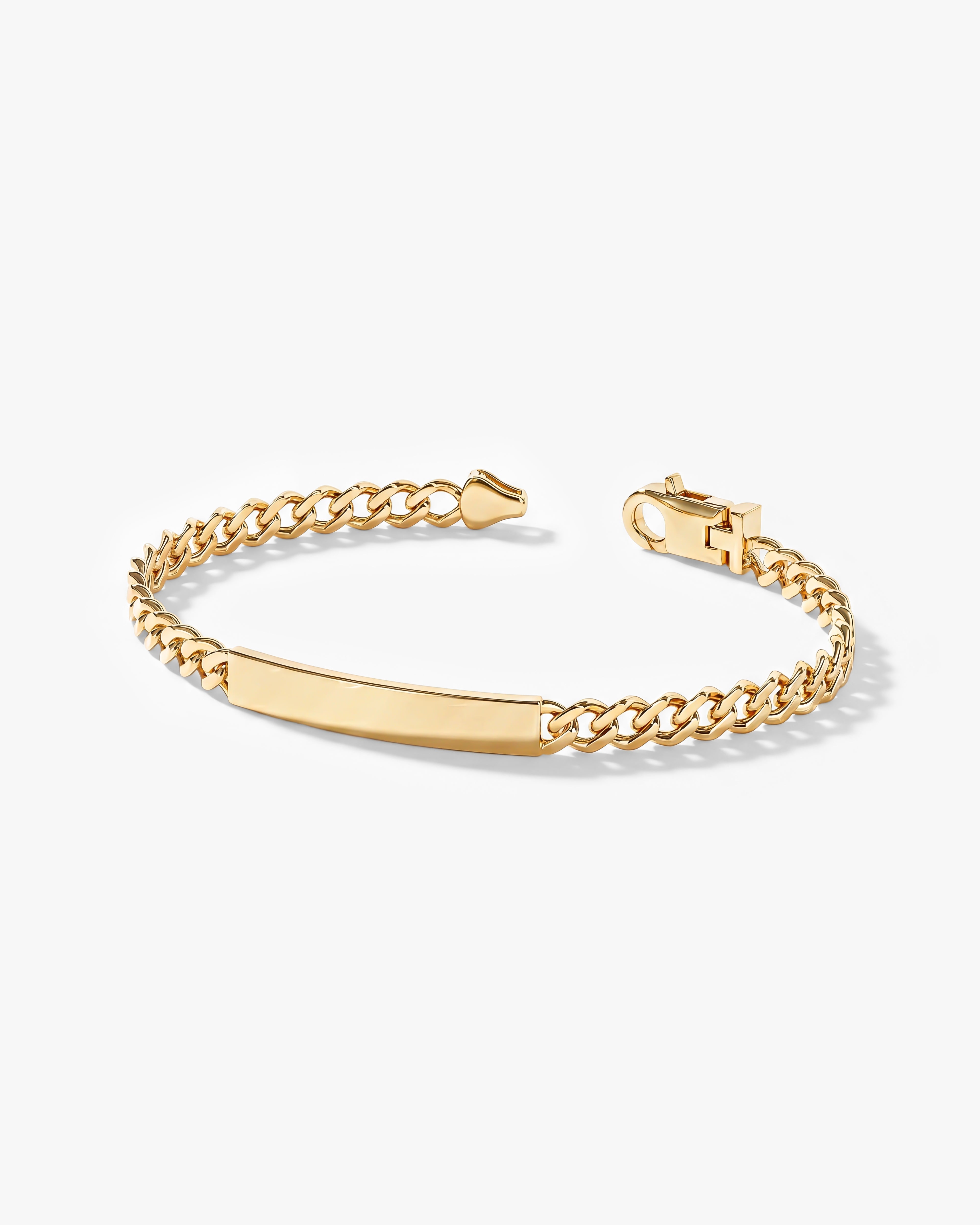 6.5mm Cuban Chain Tag Bracelet