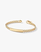 6.5mm Cuban Chain Tag Bracelet