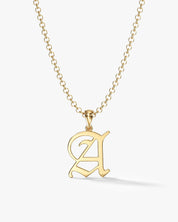 Old English Initial Necklace