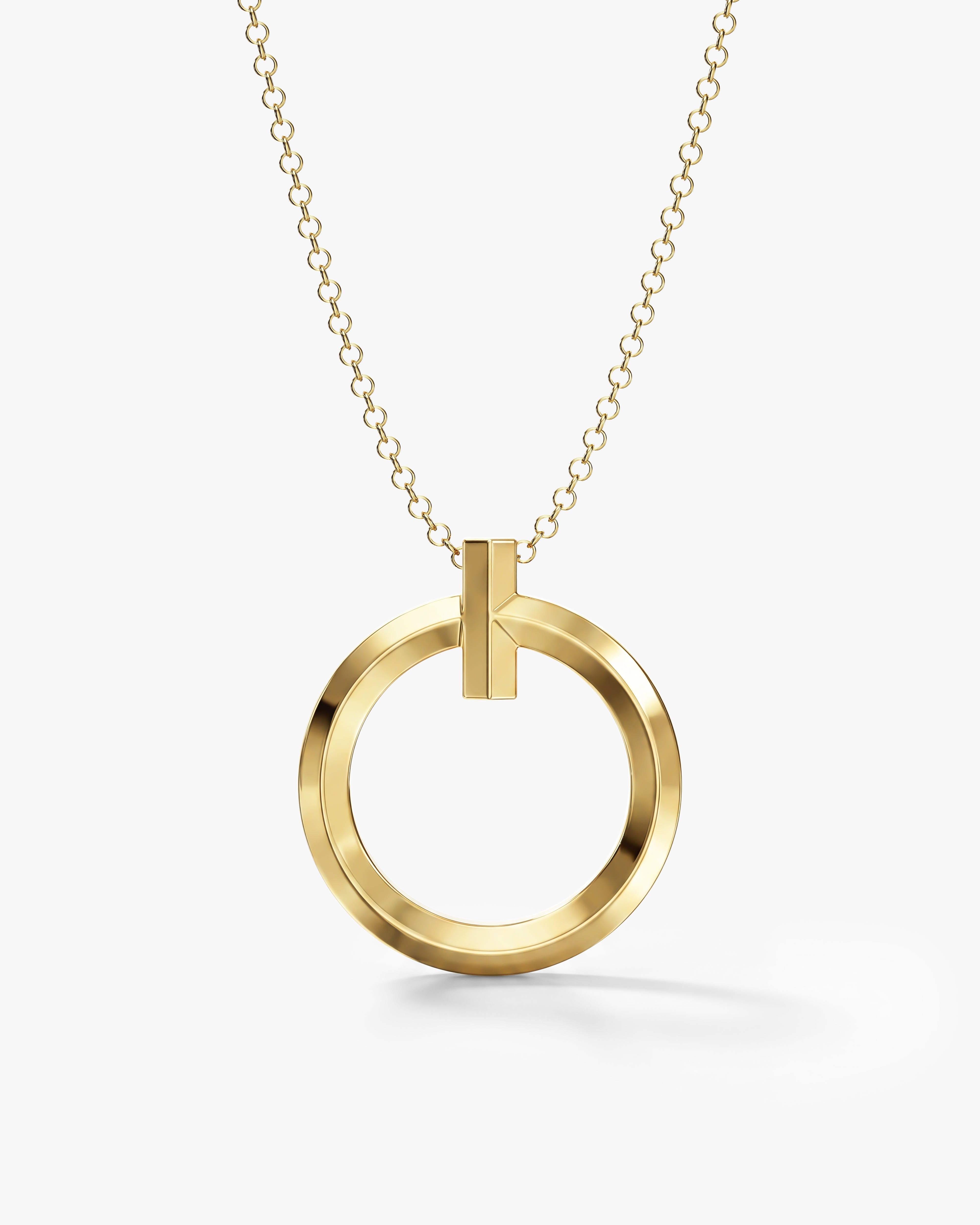 Open Circle Bar Necklace