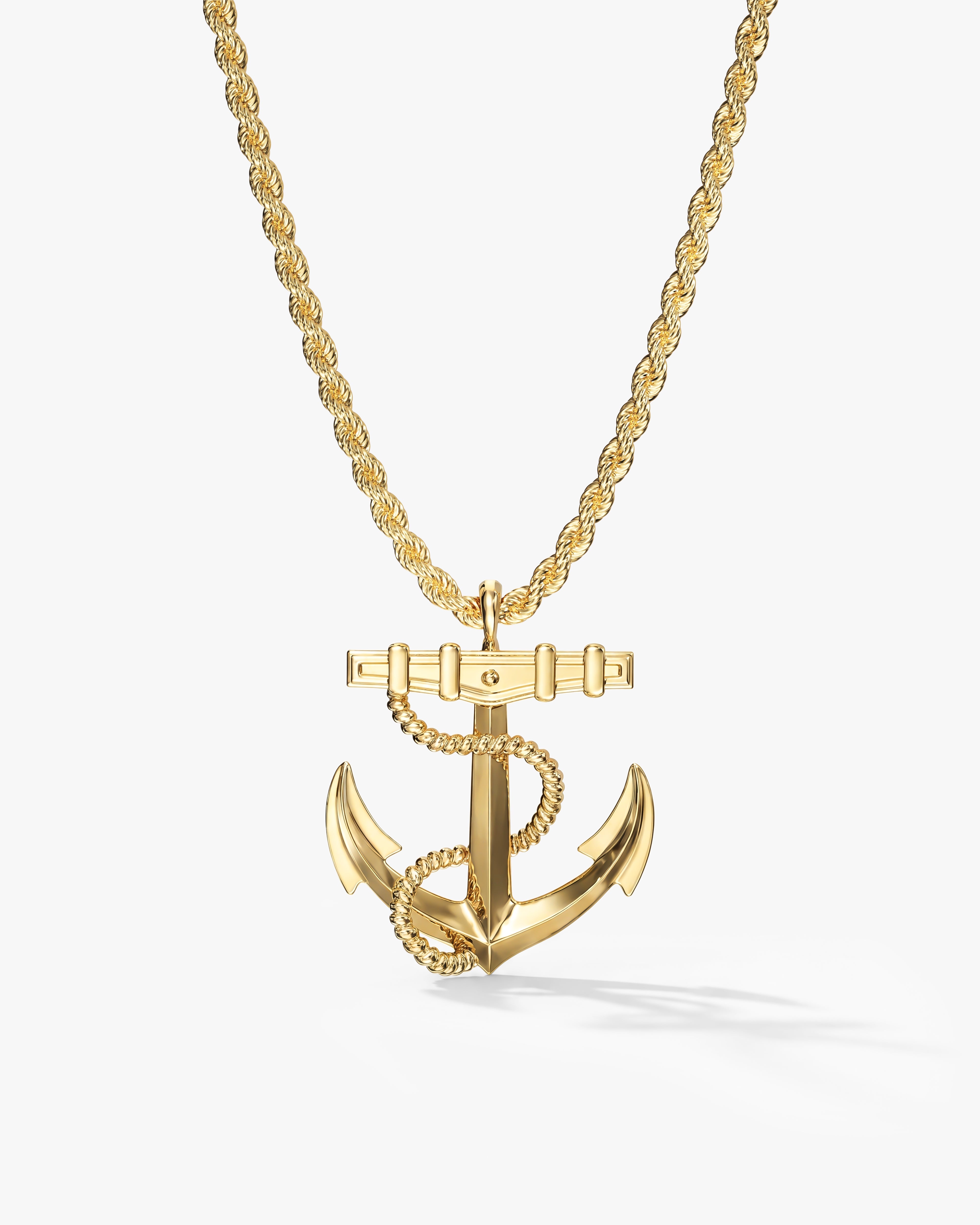 Roped Anchor Necklace