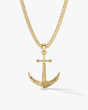 Textured Anchor Necklace