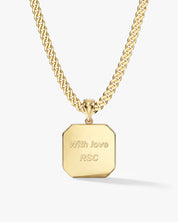 Engraved Message Pendant Necklace