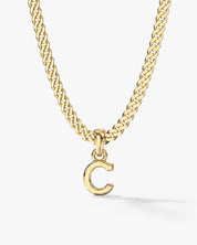 Initial Pendant Cuban Chain Necklace