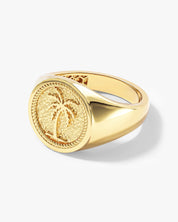Palm Tree Signet Ring