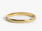 2mm Beveled Edge Wedding Band with Ice Matte Finish