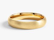 4mm Classic Dome Wedding Band - Matte Brushed