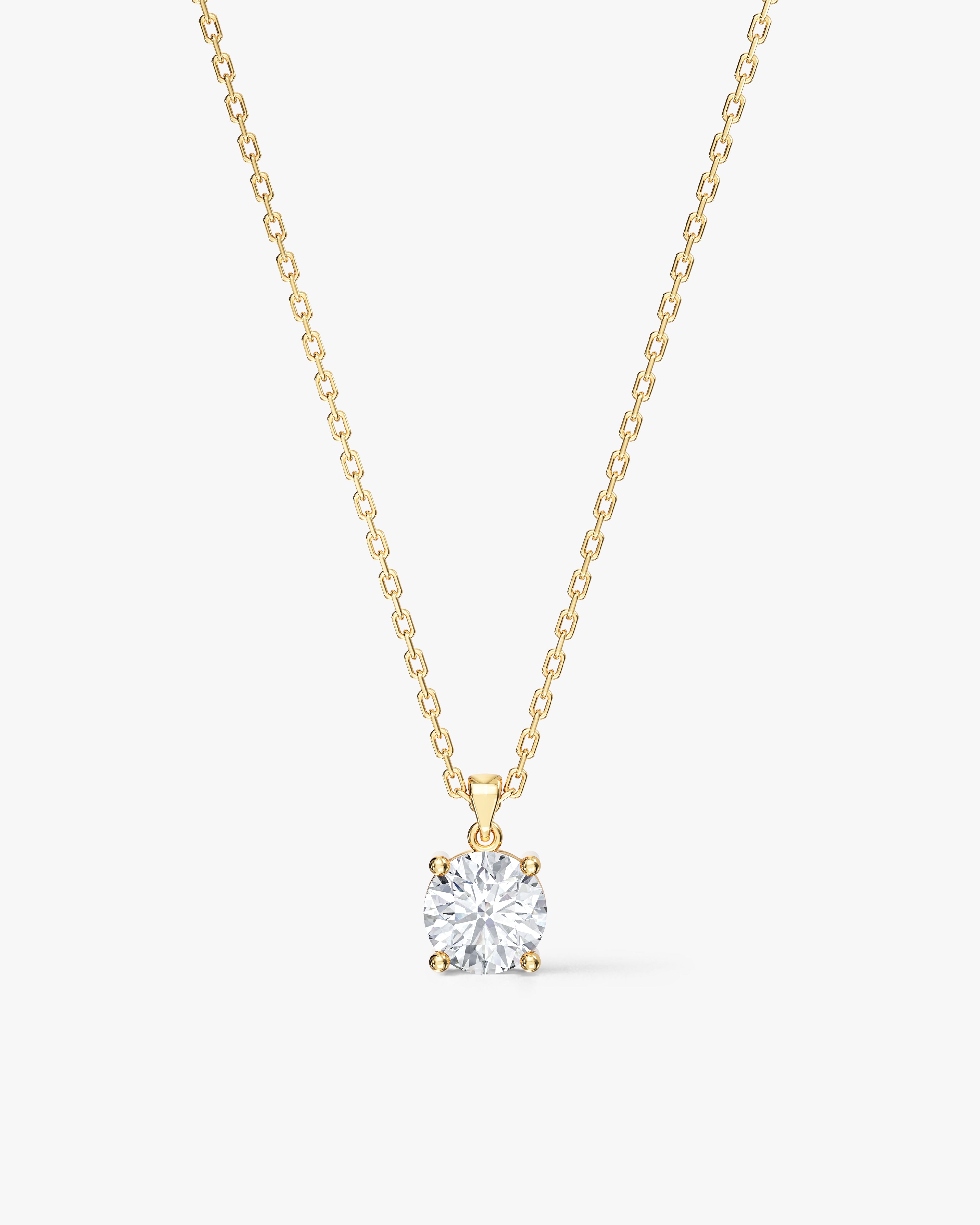 Round Cut Solitaire Pendant (1.00 CT)