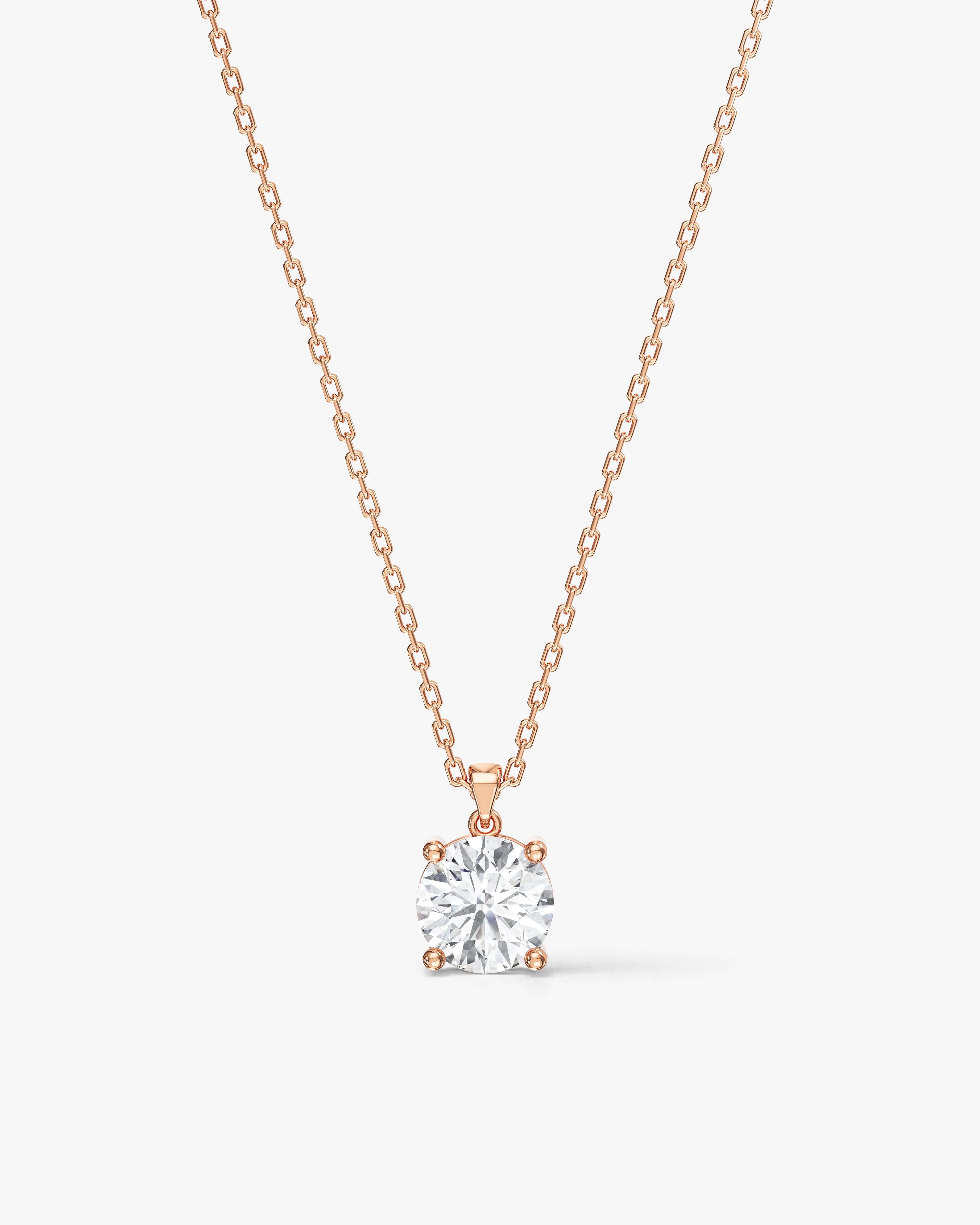 Round Cut Solitaire Pendant (1.50 CT)
