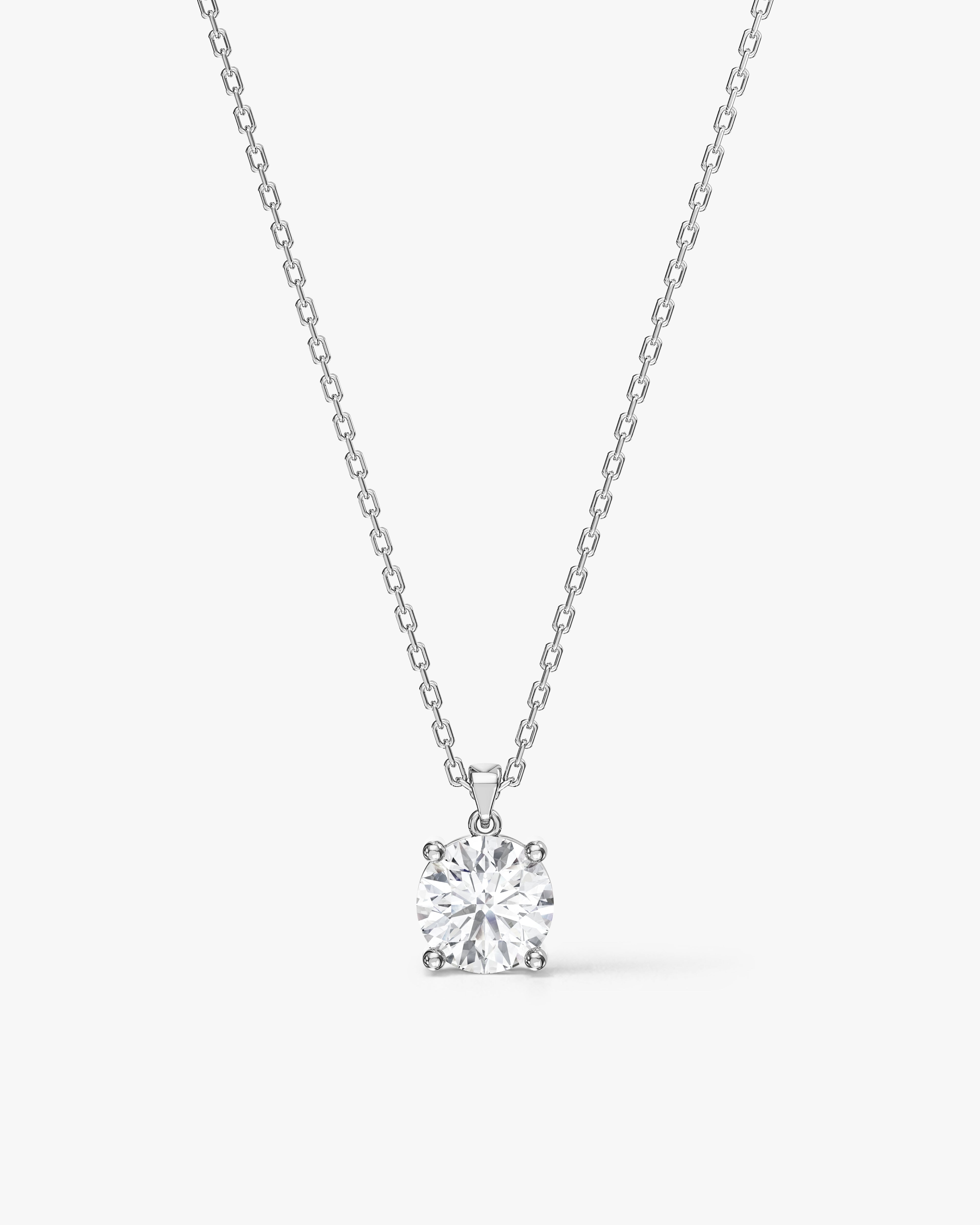 Round Cut Solitaire Pendant (1.50 CT)