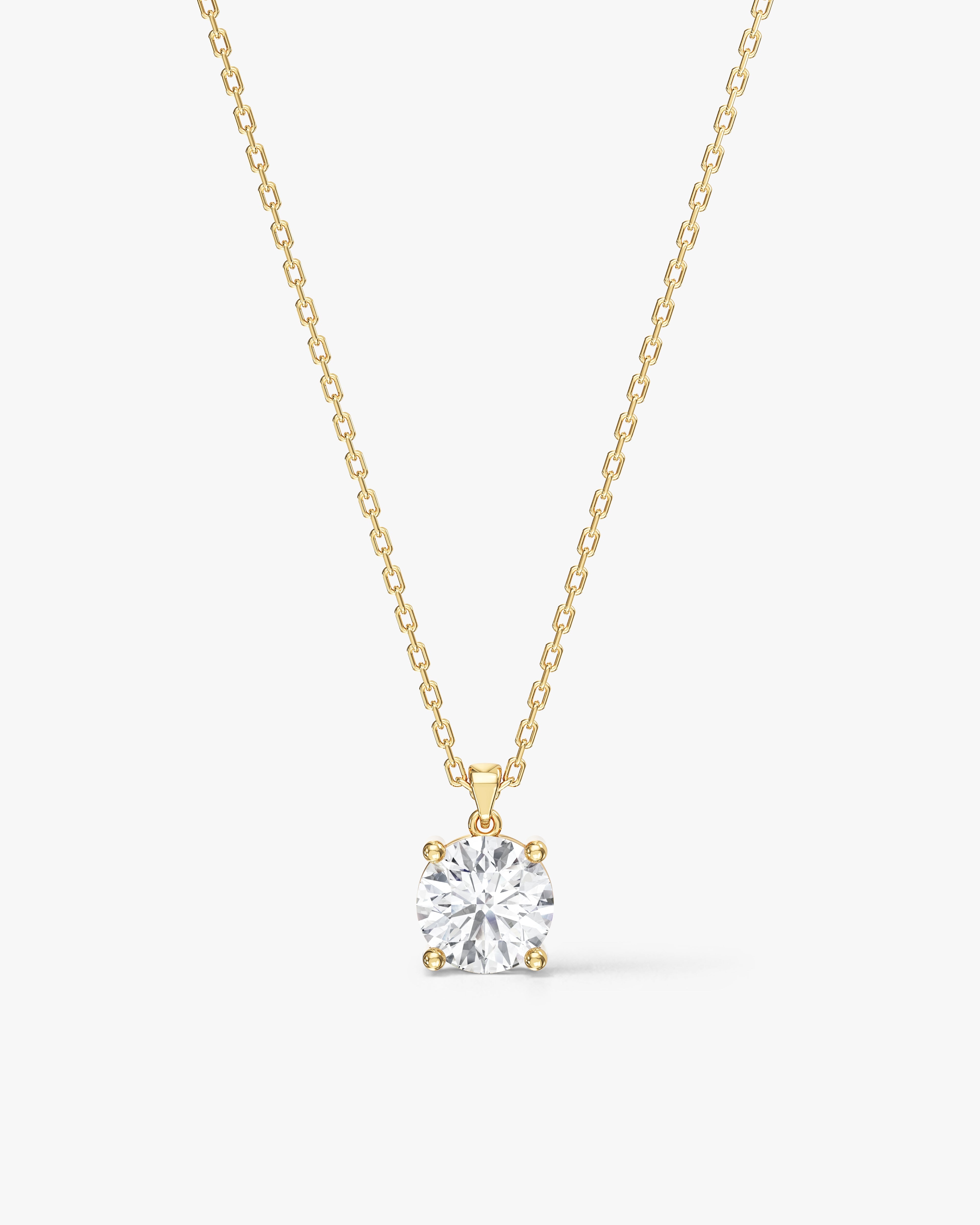 Round Cut Solitaire Pendant (1.50 CT)