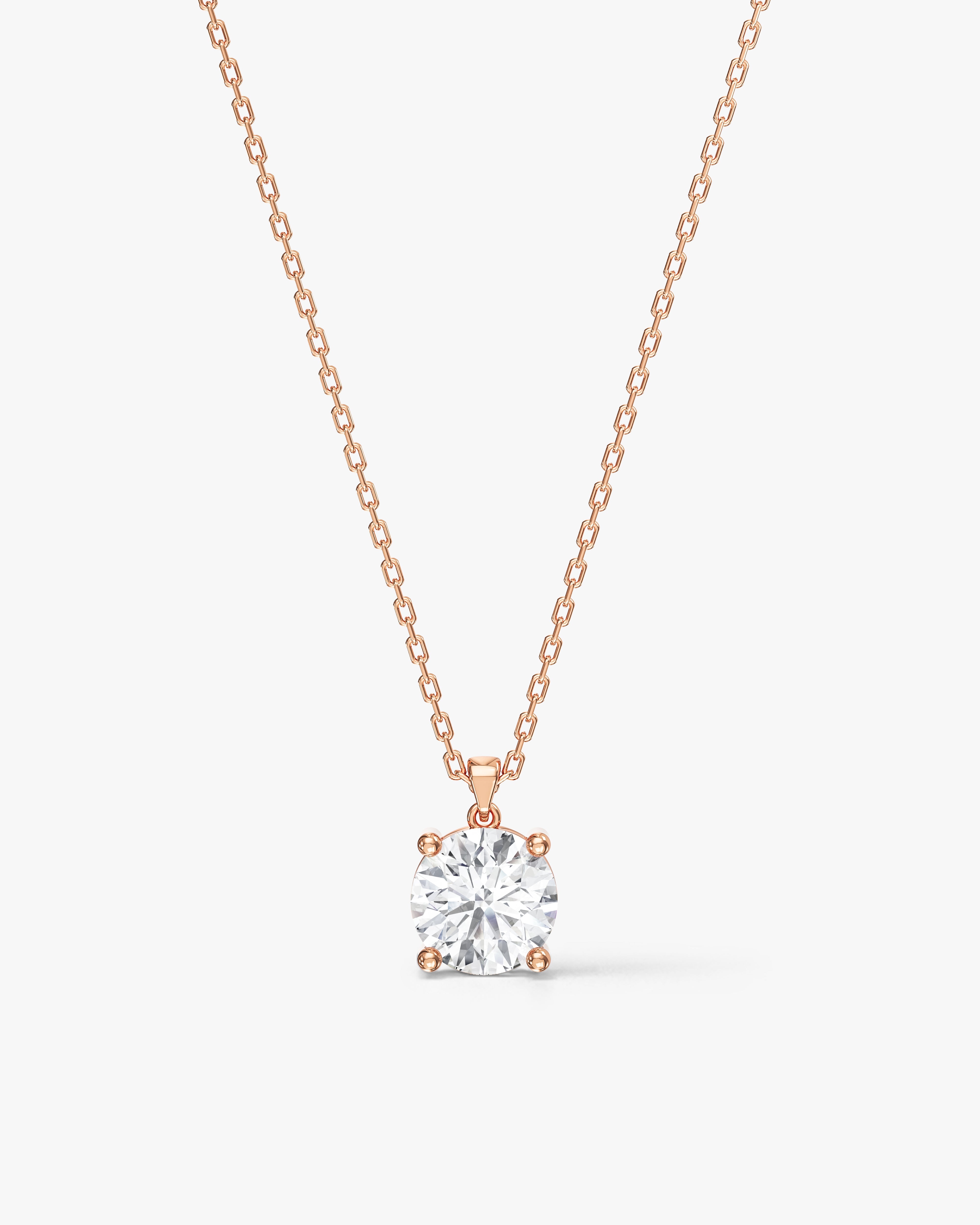 Round Cut Solitaire Pendant (2.00 CT)