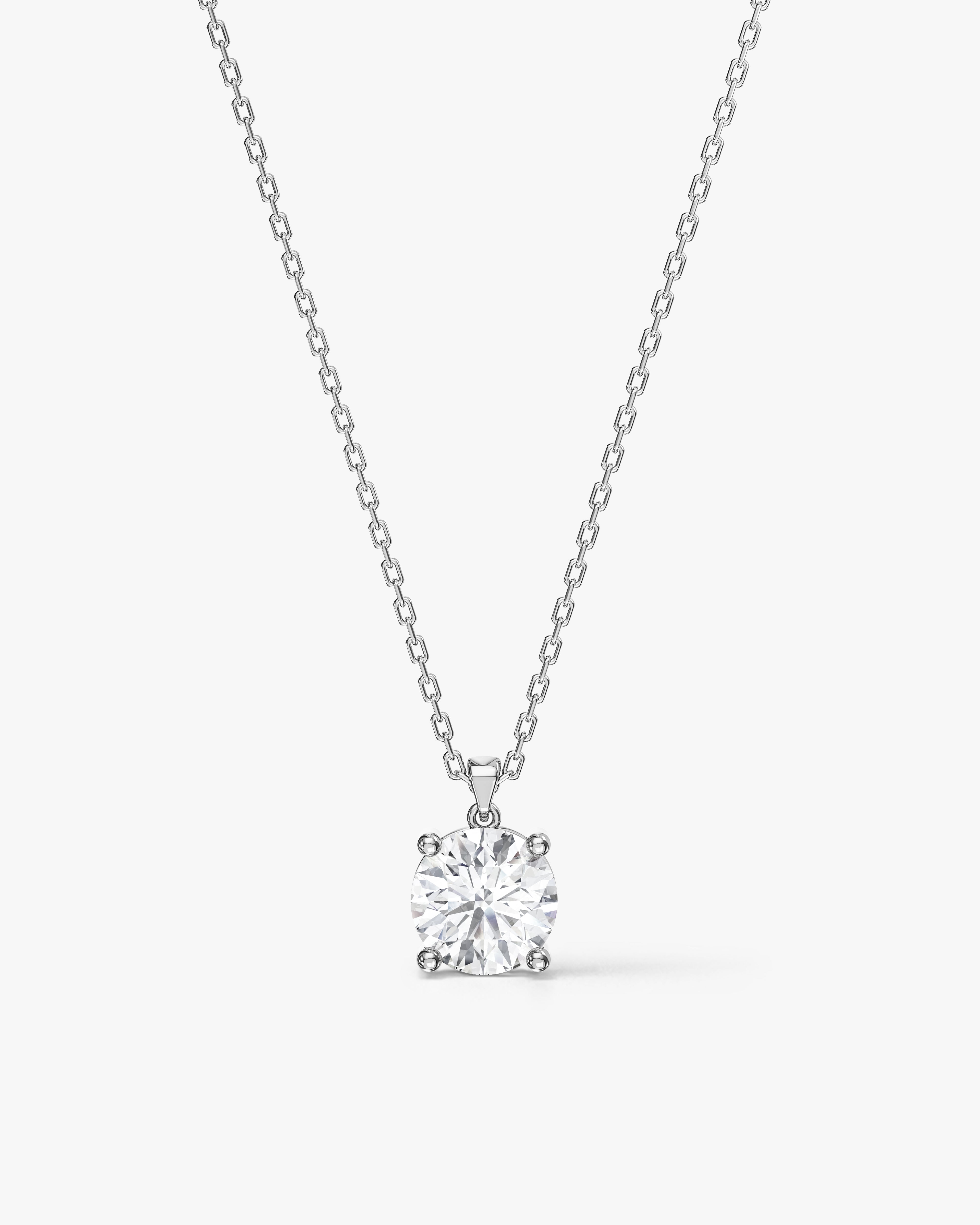 Round Cut Solitaire Pendant (2.00 CT)