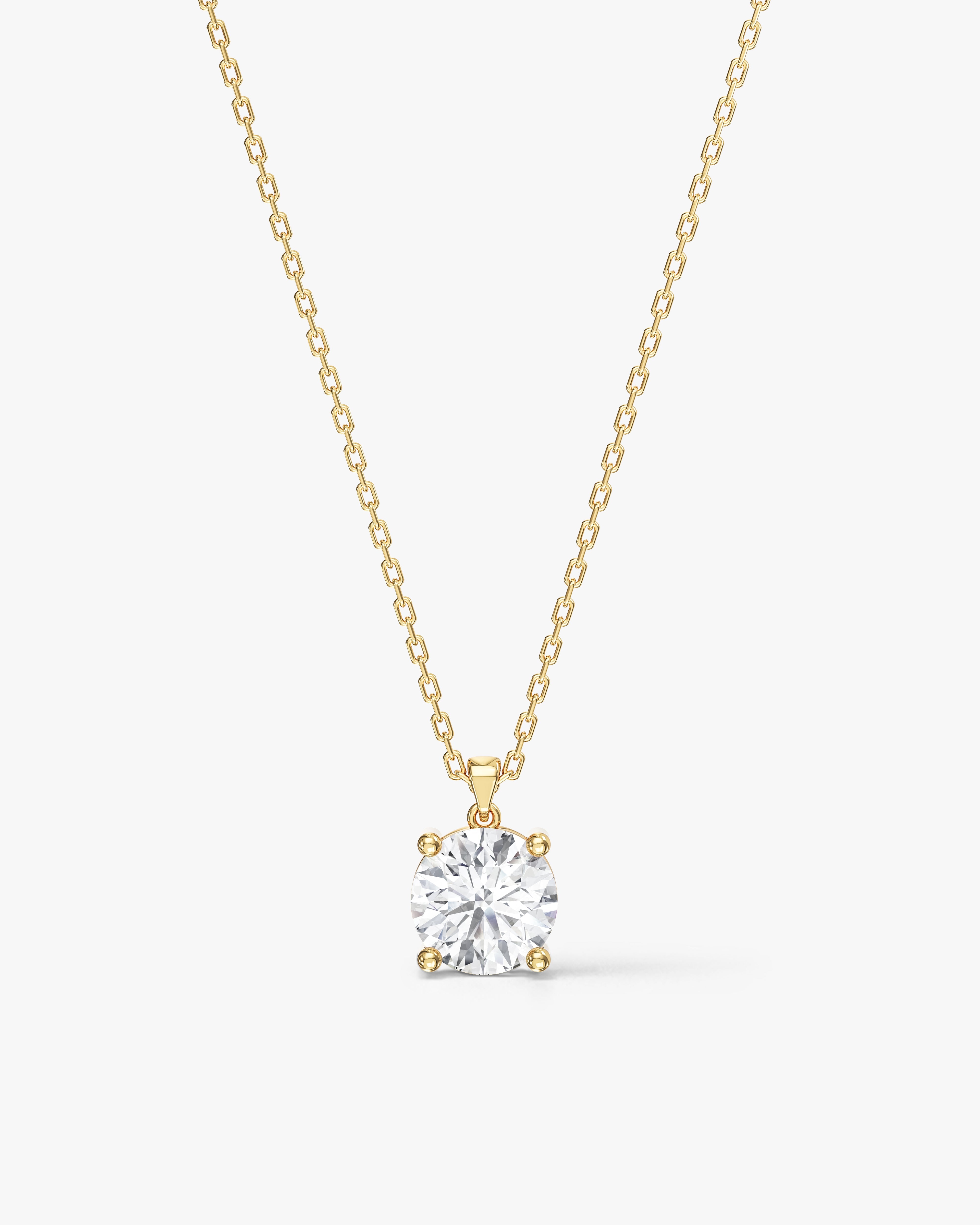 Round Cut Solitaire Pendant (2.00 CT)