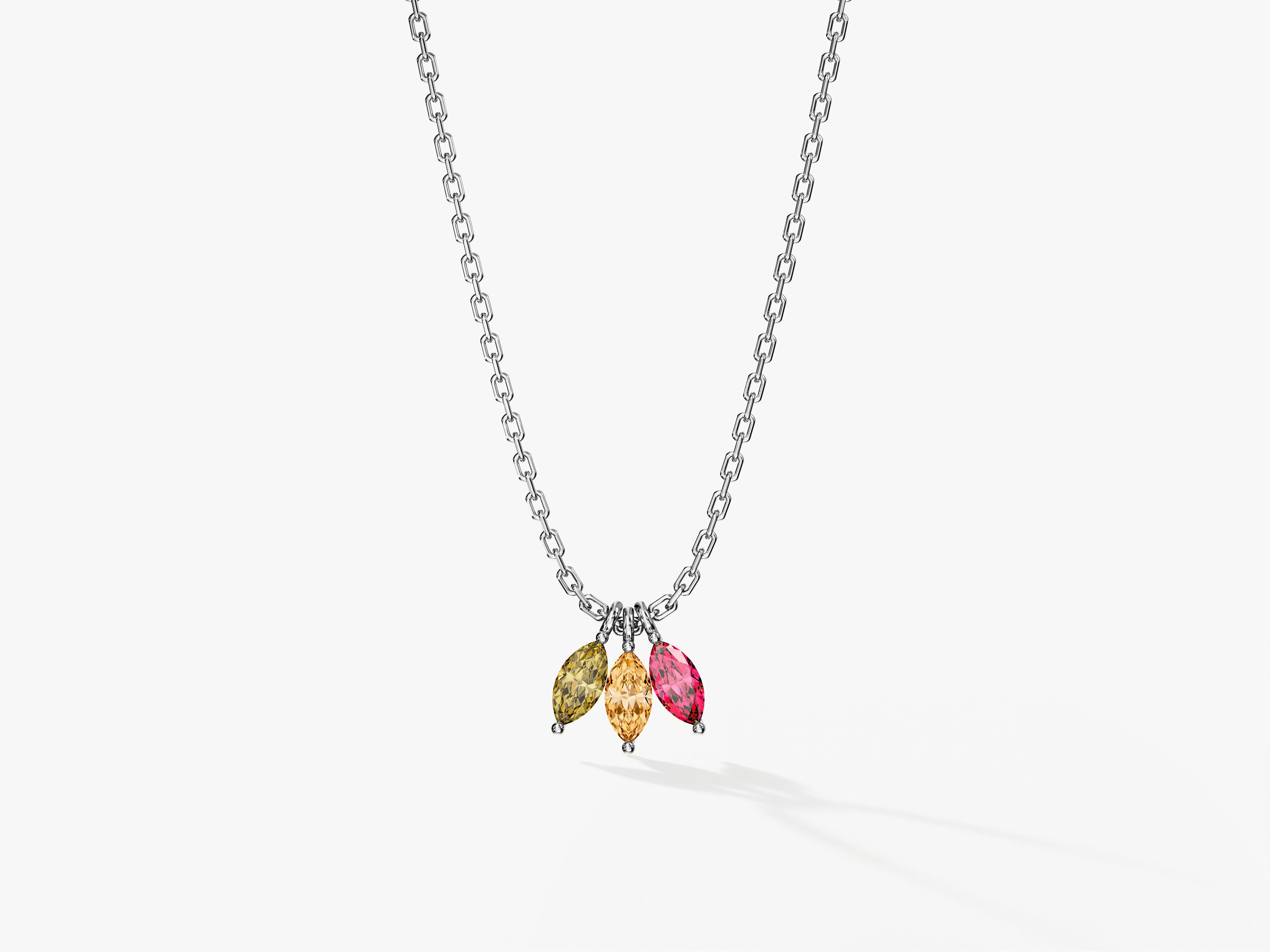 Marquise Birthstone Necklace