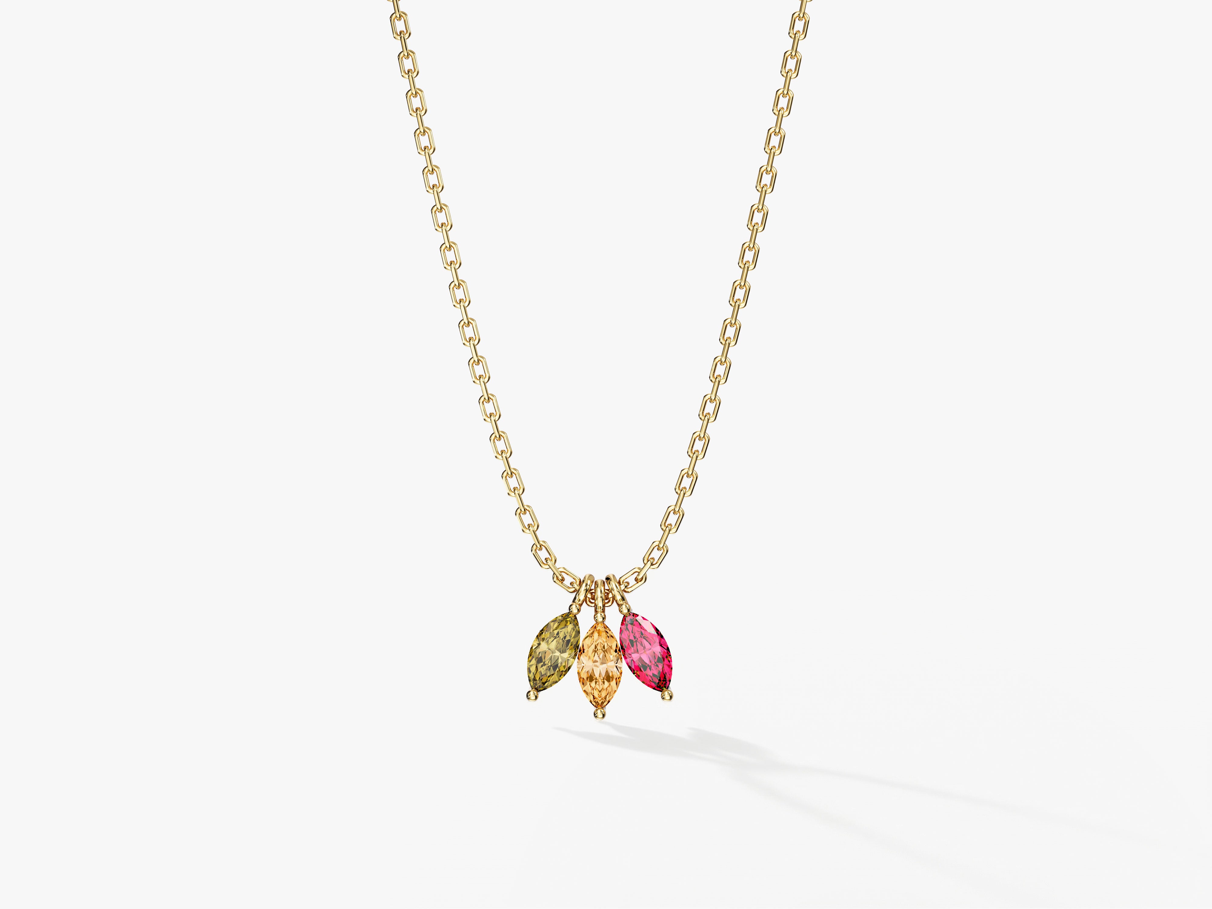 Marquise Birthstone Necklace