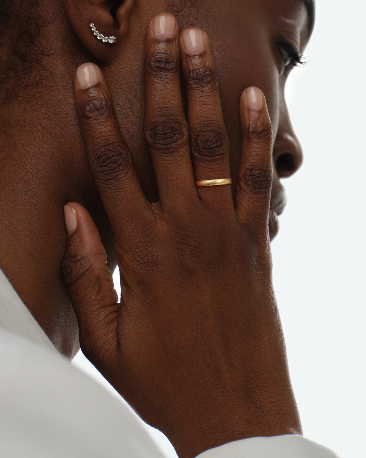 3mm Dome Wedding Band with Ice Matte Finish