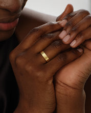 6mm Classic Flat Wedding Band - Matte Brushed
