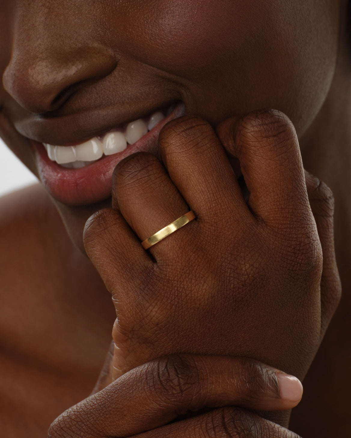 3mm Classic Flat Wedding Band - Matte Brushed