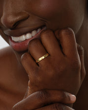 3mm Classic Flat Wedding Band - Matte Brushed