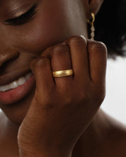 6mm Dome Wedding Band with Ice Matte Finish