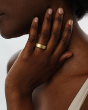 6mm Flat Wedding Band with Ice Matte Finish