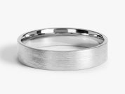 4mm Classic Flat Wedding Band - Matte Brushed